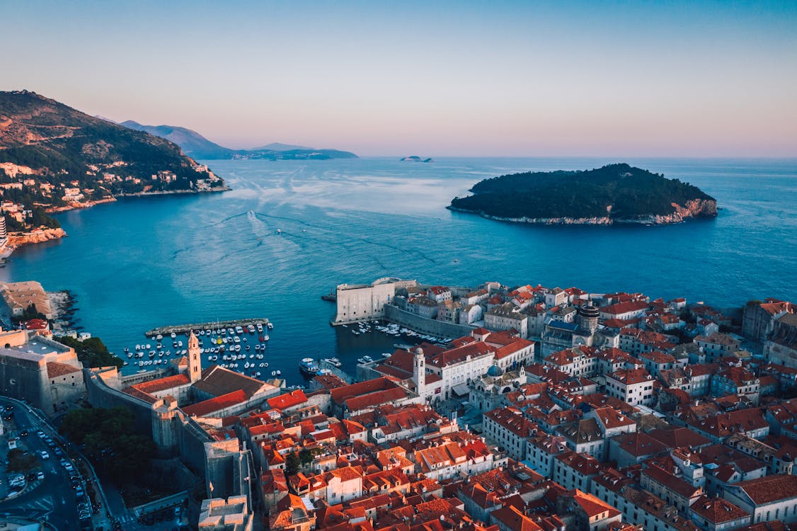 City view of Dubrovnik, Croatia at sunset